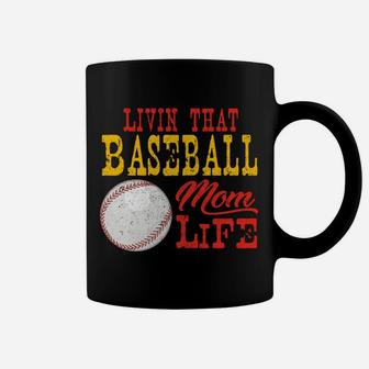 Living That Baseball Mom Life Sports mom gift, gift for mom Coffee Mug - Seseable