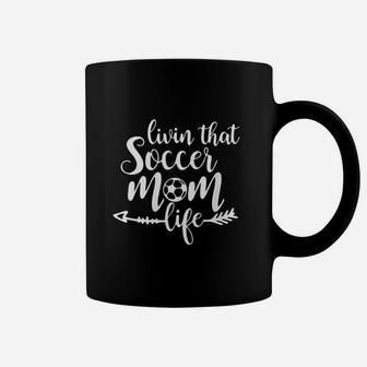 Living That Soccer Mom Life Soccer Mom Coffee Mug - Seseable