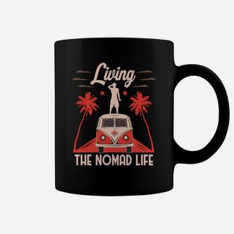 Living The Nomad Life With Camping Van Always Go Outside Coffee Mug - Seseable