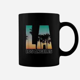 Los Angeles Design La Palm Tree Sunset Boulevard Coffee Mug - Seseable