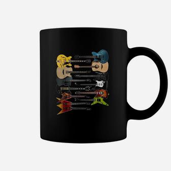 Lots Of Acoustic Bass Electric Guitars Rock Player Coffee Mug - Seseable