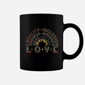 Love Equality Inclusion Kindness Diversity Hope Peace Coffee Mug | Seseable UK