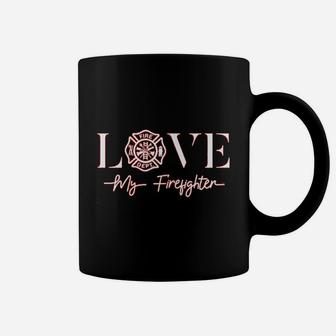Love My Firefighter Fireman Wife Girlfriend Gift Coffee Mug - Seseable