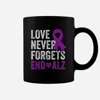 Love Never Forgets Purple Ribbon Awareness Coffee Mug - Seseable