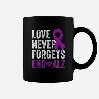 Love Never Forgets Purple Ribbon Awareness End Coffee Mug - Seseable