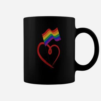 Love Wins Heart - Lgbt Gay Lesbian Rainbow Pride - Mens Muscle T-shirt Coffee Mug - Seseable