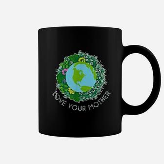 Love Your Mother Earth And Flowers Cute Earth Day Coffee Mug - Seseable