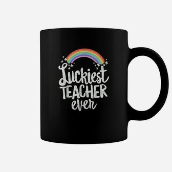 Luckiest Teacher Ever St Patricks Day Gift Coffee Mug - Seseable
