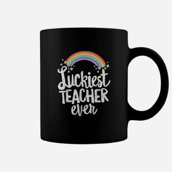 Luckiest Teacher Ever St Patricks Day School Gift Coffee Mug - Seseable