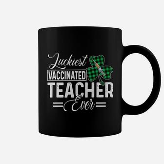 Luckiest Vaccinated Teacher Ever Coffee Mug - Seseable