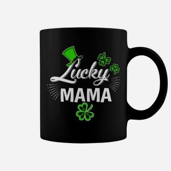Lucky Mama Funny Shamrock Hat St Patricks Day Coffee Mug - Seseable