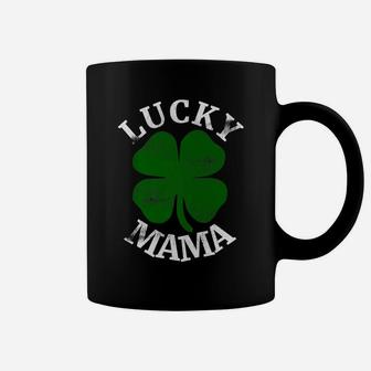Lucky Mama St Patricks Day Mom Women Hers Shamrock Coffee Mug - Seseable