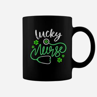 Lucky Nurse St Pattys Day Gift Shamrock Coffee Mug - Seseable
