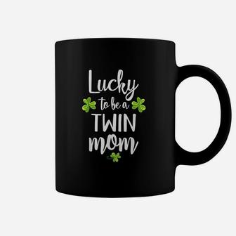 Lucky To Be A Twin Mom St Patricks Day Mom Coffee Mug - Seseable