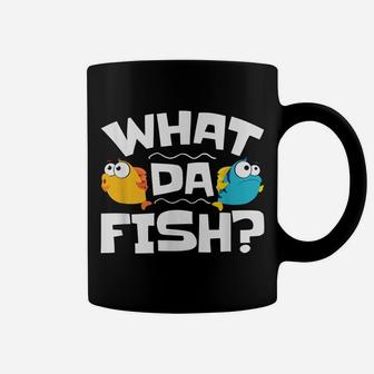Lustiges Cartoon-Fisch Tassen, What Da Fish? Spruch Tee - Seseable