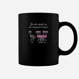 Lustiges Flamingo-Tassen mit individuellem Spruch für Gruppen - Seseable
