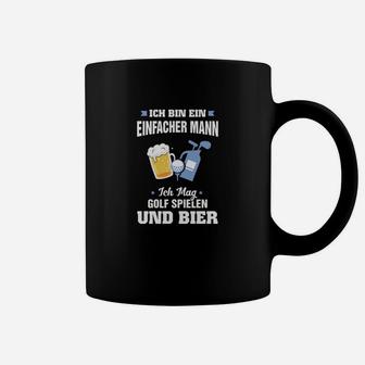 Lustiges Golf und Bier Tassen für Herren, Einfacher Mann Design - Seseable