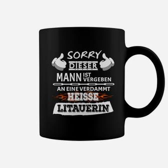 Lustiges Herren Tassen Vergeben an heiße Litauerin – Liebesbeweis Design - Seseable