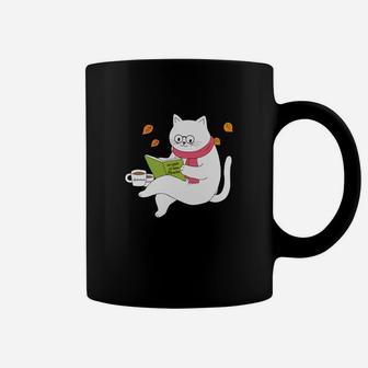 Lustiges Katzenleser Tassen für Buchliebhaber, Schwarz - Seseable