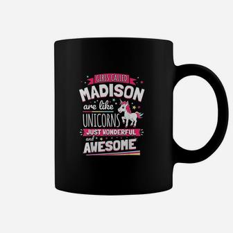 Madison Forename Prename First Given Name Unicorn Coffee Mug | Seseable UK
