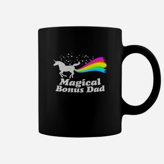 Magical Bonus Dad Unicorn Farting Rainbow T Shirt -funny Tee Black Youth Coffee Mug - Seseable