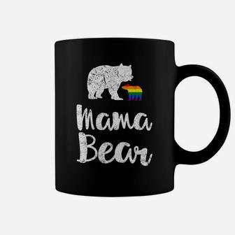 Mama Bear Rainbow Baby Weathered Coffee Mug - Seseable
