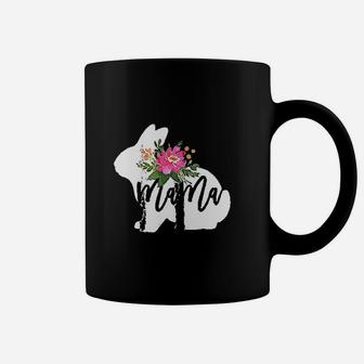 Mama Bunny Watercolor Floral Easter Gift For Mom Coffee Mug - Seseable