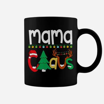 Mama Claus Tee Christmas Pajama Lights Family Matching Coffee Mug - Seseable