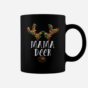 Mama Deer Matching Family Christmas Reindeer Face Gift Coffee Mug - Seseable