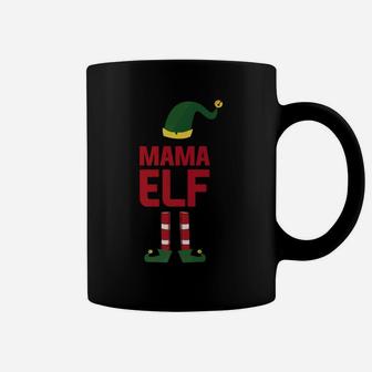 Mama Elf Christmas Season Dad Mom Matching Pajama Coffee Mug - Seseable