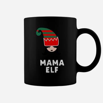 Mama Elf Matching Family Christmas Outfit For Pjs Coffee Mug - Seseable