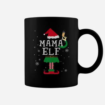Mama Elf Matching Family Christmas Pajamas Elves Coffee Mug - Seseable