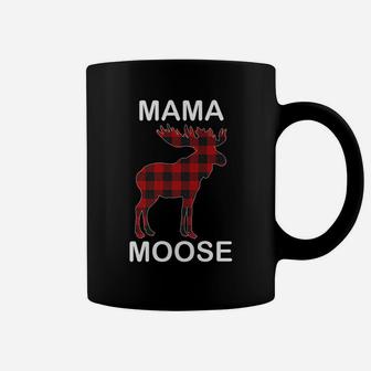 Mama Moose Red Plaid Buffalo Matching Family Pajama Coffee Mug - Seseable