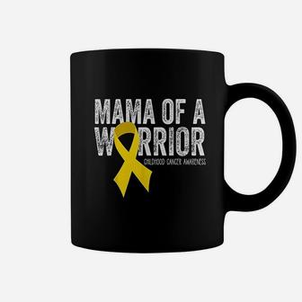 Mama Of A Warrior Childhood Ribbon Oncology Coffee Mug - Seseable