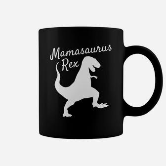 Mama Saurus Rex Family Dinosaur Christmas Pjs Coffee Mug - Seseable