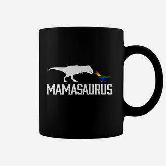 Mamasaurus Lgbt Mom Rainbow birthday Coffee Mug - Seseable
