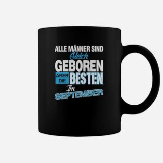 Männer Tassen 'Besten im September Geboren', Geburtstags-Slogan Tee - Seseable