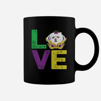 Mardi Gras Fat Tuesday Costume Love Maltese Funny Gift For Dog Lovers Coffee Mug - Seseable