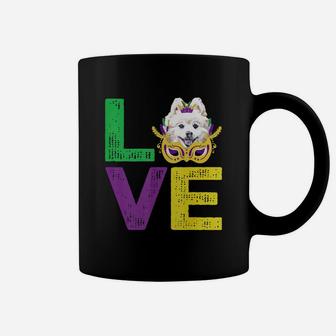 Mardi Gras Fat Tuesday Costume Love Pomeranian Funny Gift For Dog Lovers Coffee Mug - Seseable
