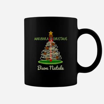 Marinara Christmas Spaghetti Meatballs Tree Italian Humor Coffee Mug - Seseable