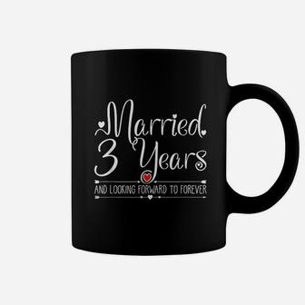 Married 3 Years Ago Wedding Anniversary Gift For Her Couples Coffee Mug - Seseable