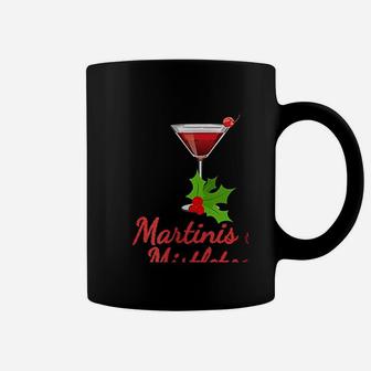 Martinis And Mistletoe Funny Christmas Coffee Mug - Seseable