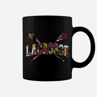 Maryland Flag Lacrosse Boys Stick Lax Mom Dad Coffee Mug - Seseable
