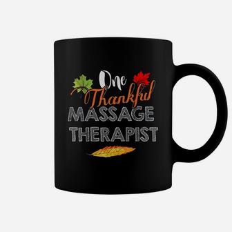 Massage Thanksgiving Gift Thankful Massage Therapist Coffee Mug - Seseable