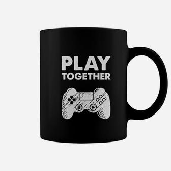 Matching Couples Play Together Stay Together Funny Gamer Valentine Coffee Mug - Seseable