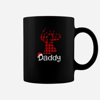 Matching Family Christmas Shirts Plaid Reindeer Daddy Tshir Coffee Mug - Seseable