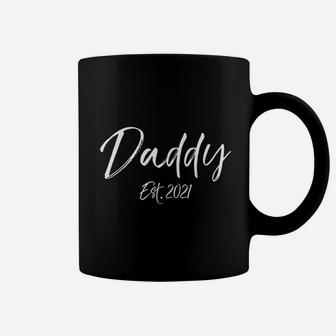 Matching First Child Announcement New Dads Daddy Est. 2021 Coffee Mug - Seseable