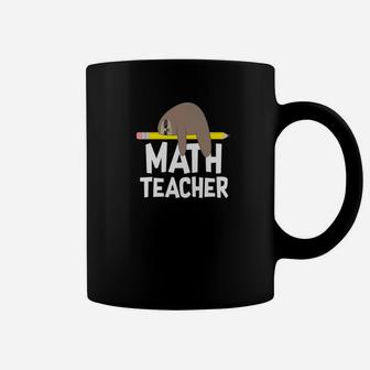 Math Teacher Sloth Funny Cute School Appreciation Gif Coffee Mug - Seseable