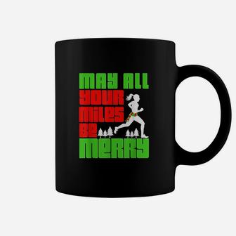 May All Your Miles Be Merry Christmas Running Coffee Mug