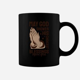 May God Shower His Choicest Blessings Upon You New Year Wish Prayer Coffee Mug - Seseable